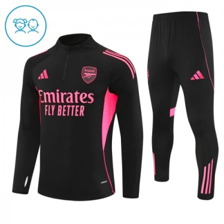 Dječji Arsenal Sweatshirt Za Trening Četvrt Zip 2025-26 Crna Dječji Arsenal Sweatshirt Za Trening Četvrt Zip 2025-26 Crna